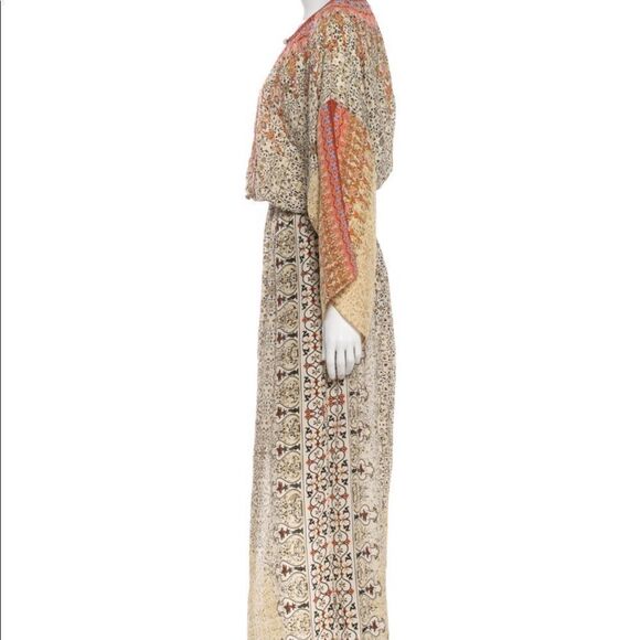 Camilla Maxi Dress Crystals Silk Small - Picture 2 of 3